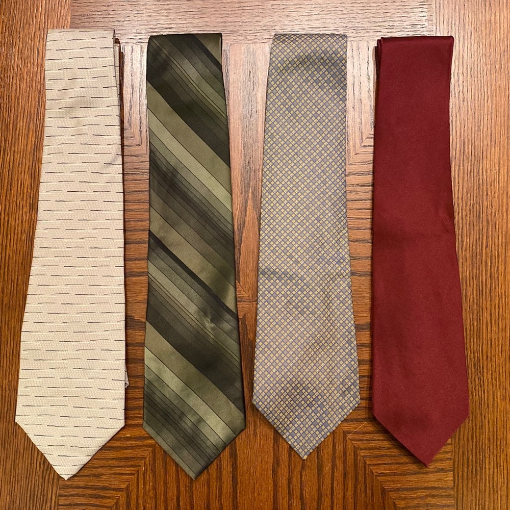 Set of 4 Perry Ellis Silk Ties
